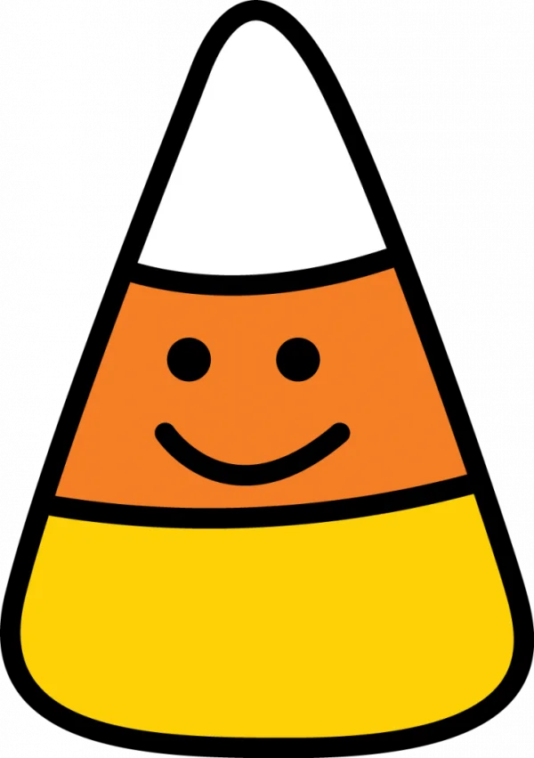 Happy Candy Corn Cartoon PNG Transparent