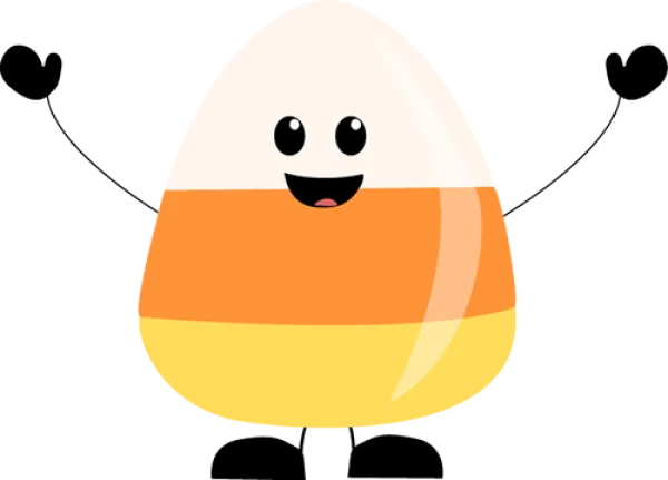 Happy Candy Corn Character PNG Transparent Background