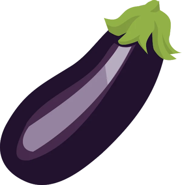 Cartoon Eggplant PNG Transparent Background