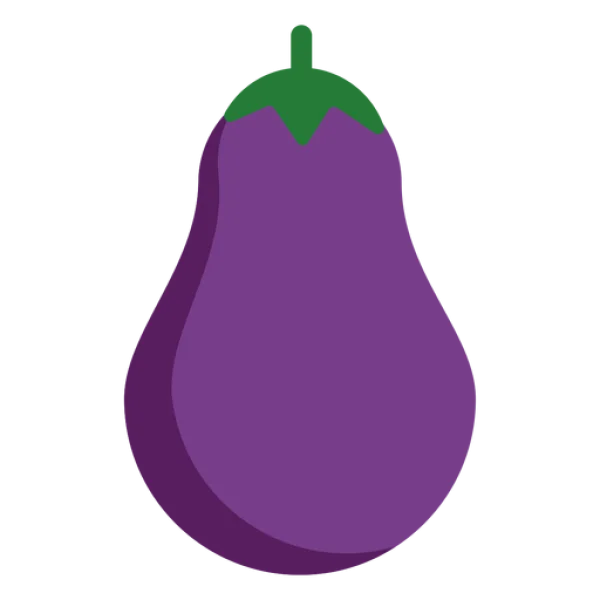 Purple Eggplant Illustration PNG Transparent Background