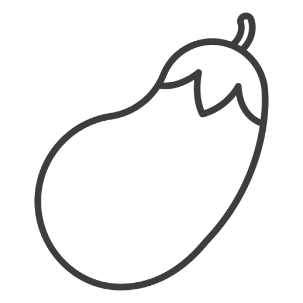 Eggplant Outline Icon PNG Transparent