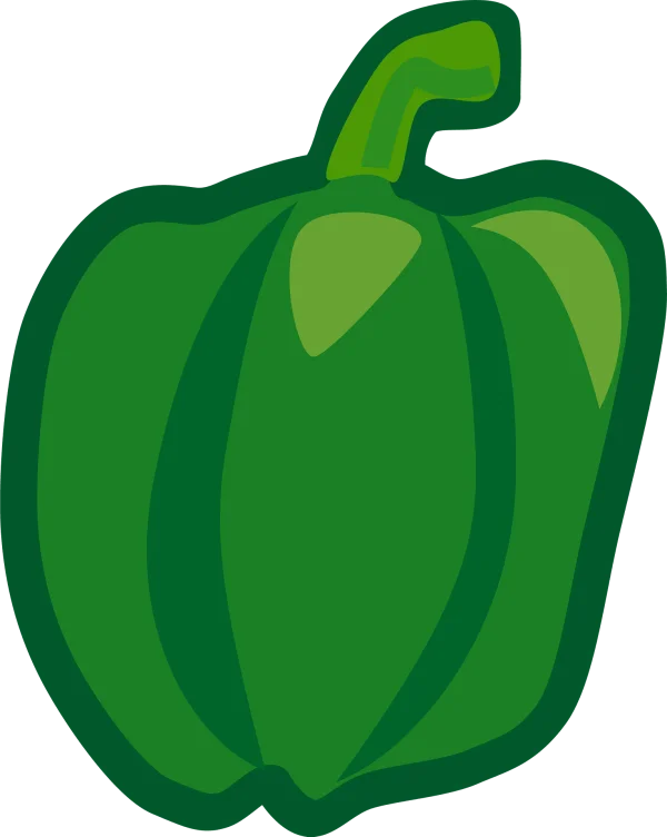 Green Bell Pepper PNG Transparent Background