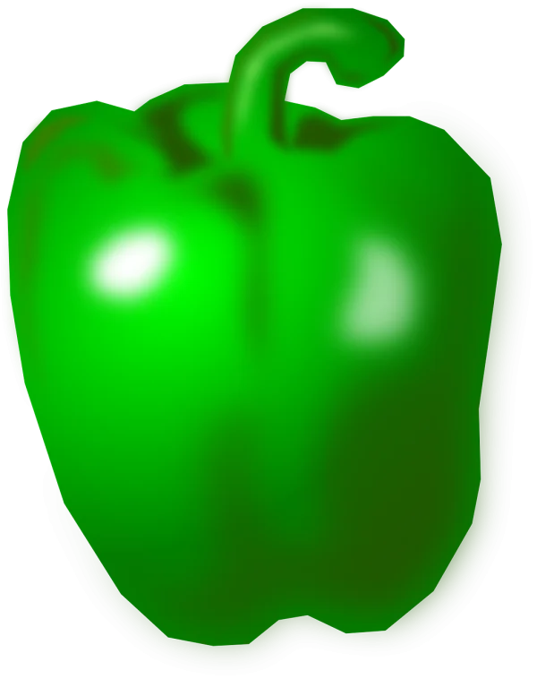 Green Bell Pepper PNG Transparent Background