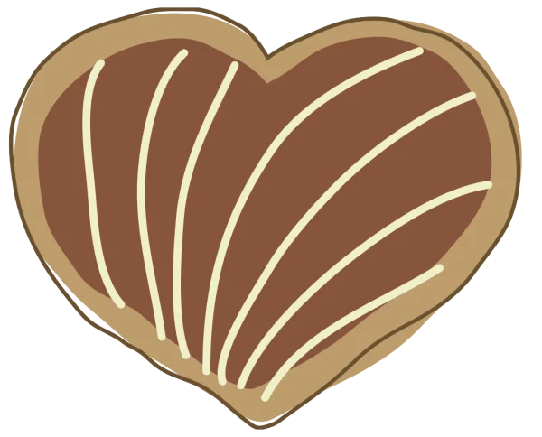 Brown Heart Cookie PNG Transparent