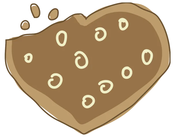Bitten Heart Cookie PNG Transparent Background