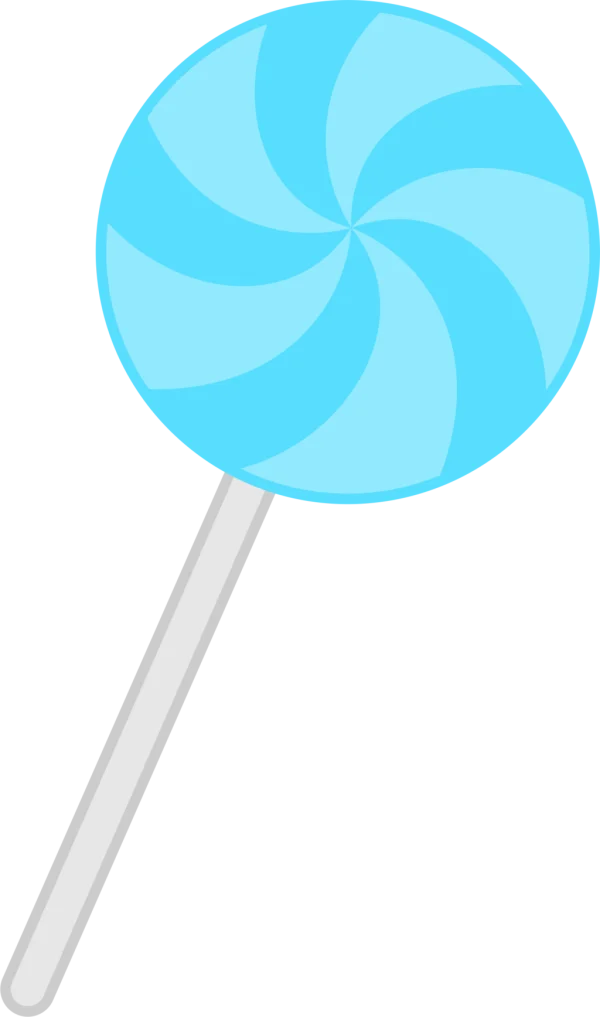 Blue Swirl Lollipop PNG Transparent Background
