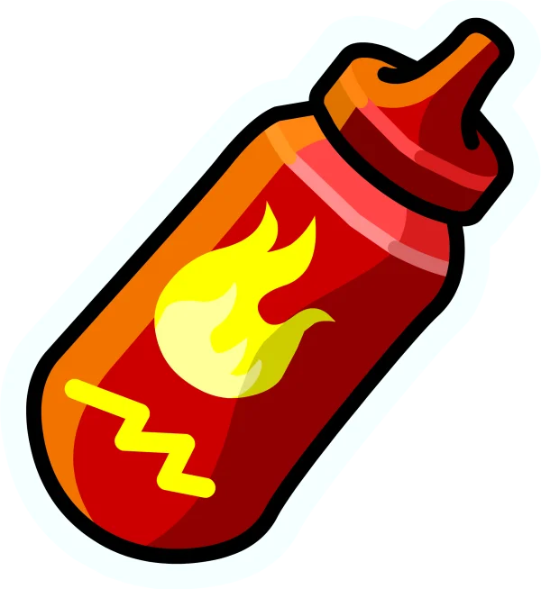 Hot Sauce Bottle Sticker PNG Transparent