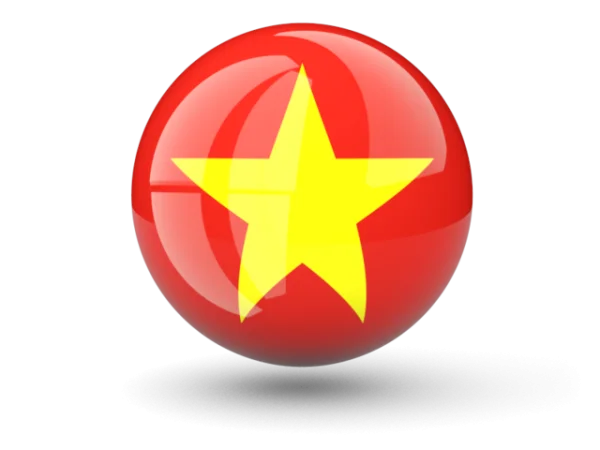Vietnam Flag Glossy Sphere PNG