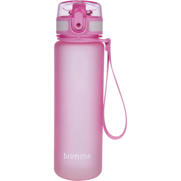 Pink Frosted Water Bottle PNG Transparent Background