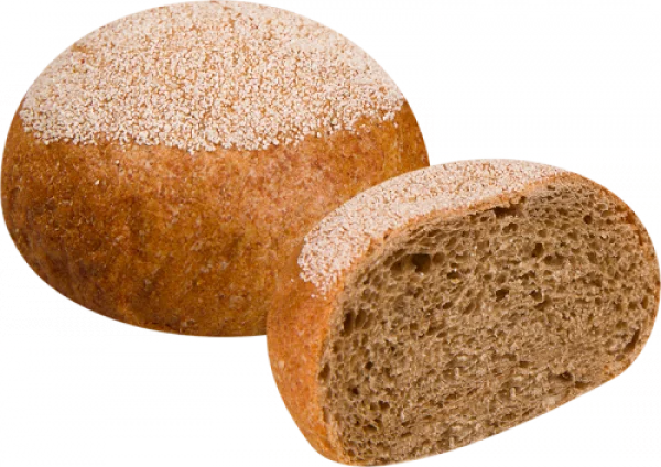 Dark Rye Bread Loaf and Slice PNG Transparent Background