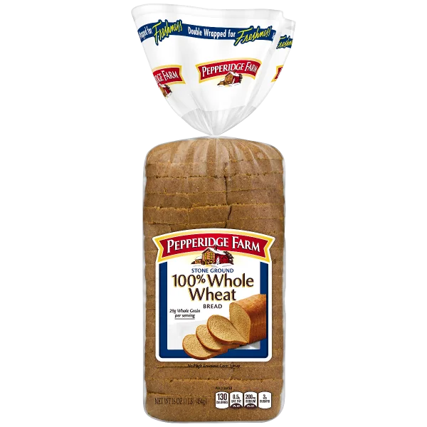 Pepperidge Farm 100% Whole Wheat Bread PNG Transparent