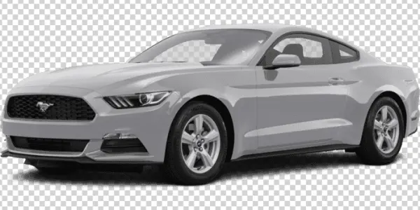 Silver Ford Mustang Car PNG Transparent Background