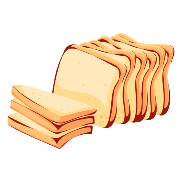 Sliced Bread Loaf PNG Transparent Background