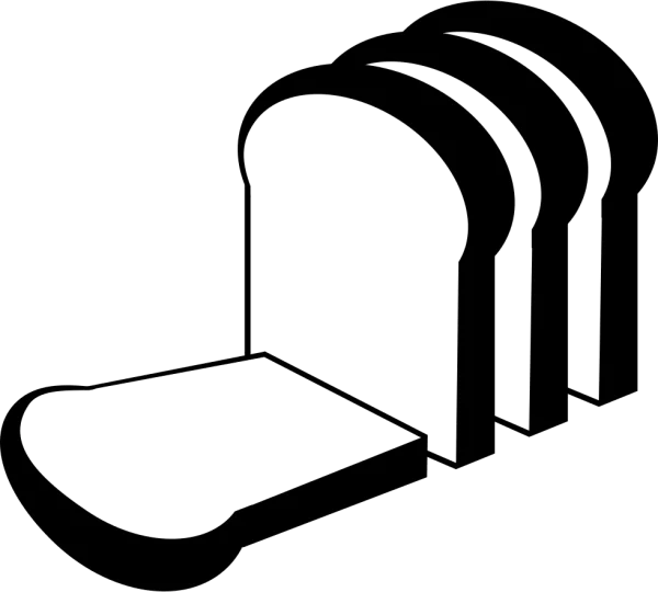 Sliced Bread Loaf Icon Transparent Background