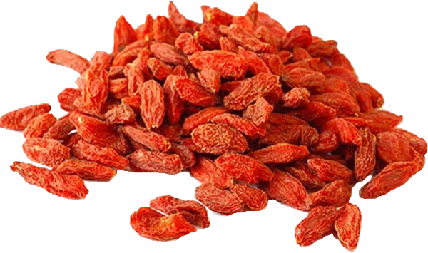 Dried Goji Berries Pile PNG Transparent Background