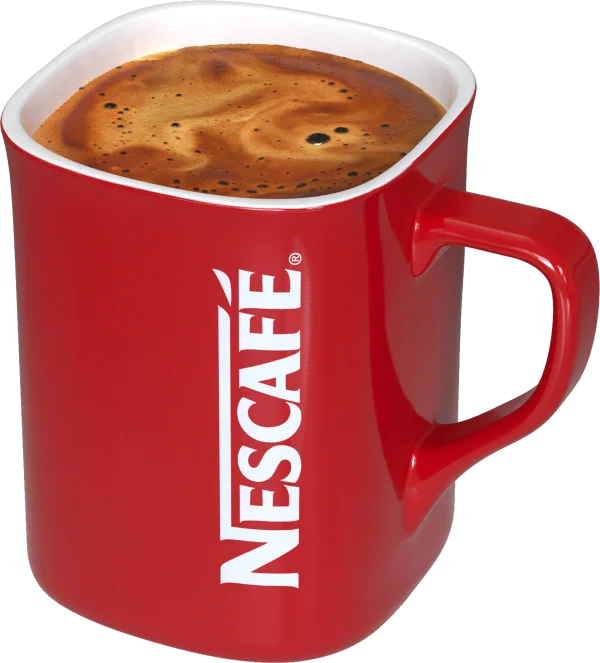 Nescafe Red Mug with Coffee PNG
