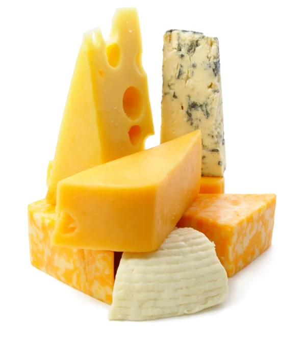 Assortment of Cheeses PNG Transparent Background