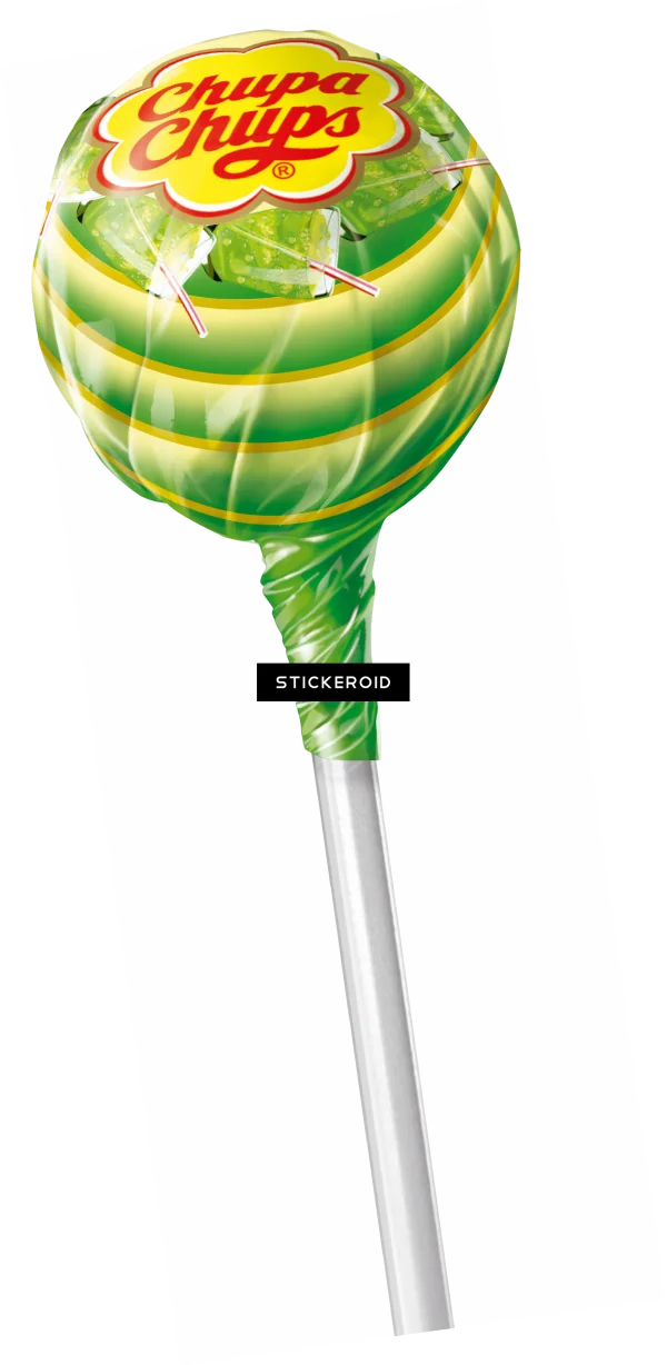 Chupa Chups Green Lollipop PNG Transparent Background