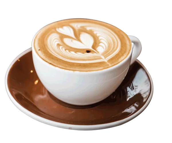 Latte Art Coffee Cup PNG Transparent Background