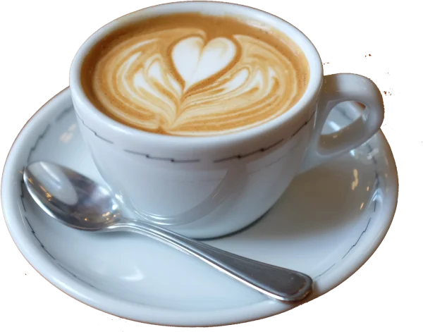 Latte Art Coffee Cup PNG Transparent Background