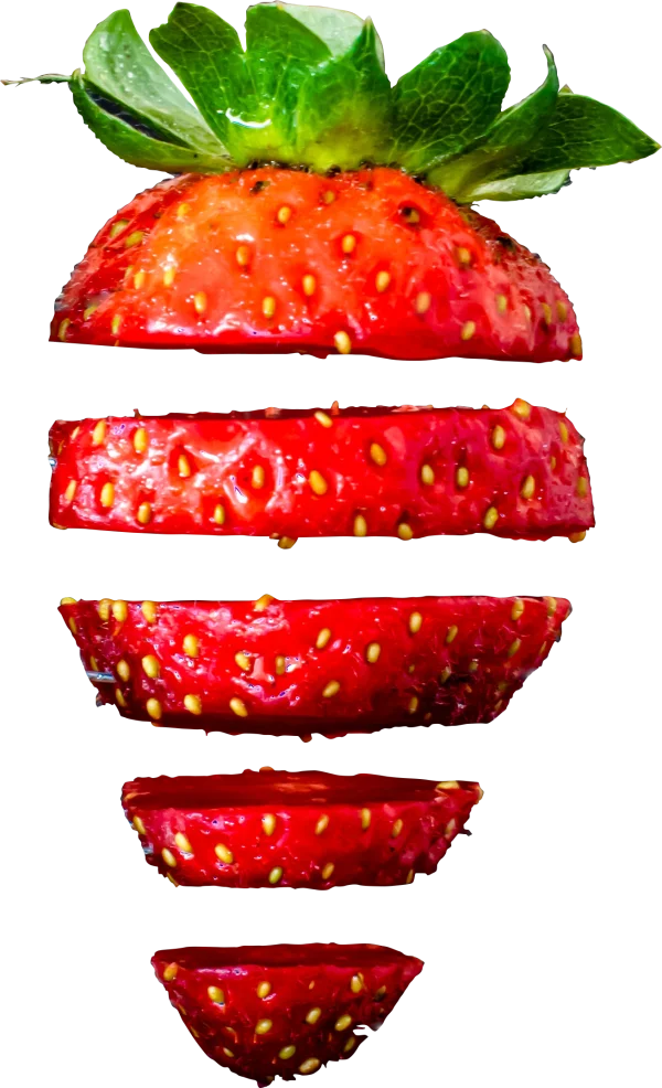 Fresh Strawberry Slices PNG Transparent