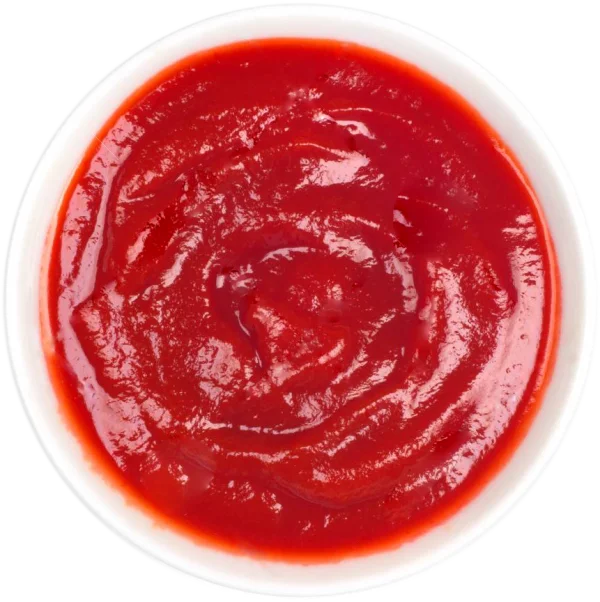 Red Ketchup in White Bowl PNG Transparent Background