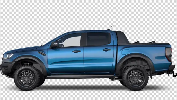 Blue Pickup Truck PNG Transparent Background