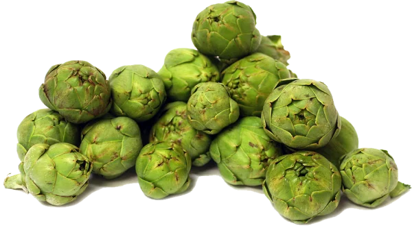 Pile of Fresh Artichokes PNG Transparent Background