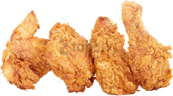 Crispy Fried Chicken Pieces PNG Transparent Background