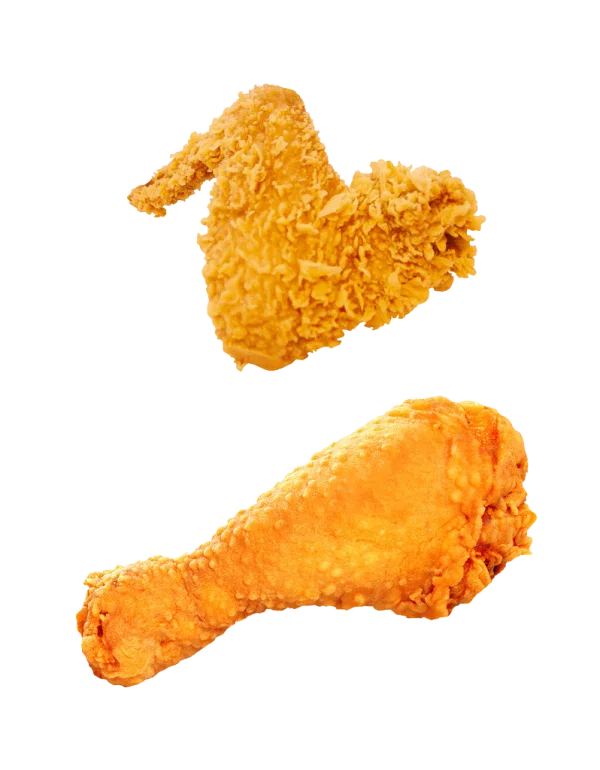 Crispy Fried Chicken Wing and Drumstick PNG