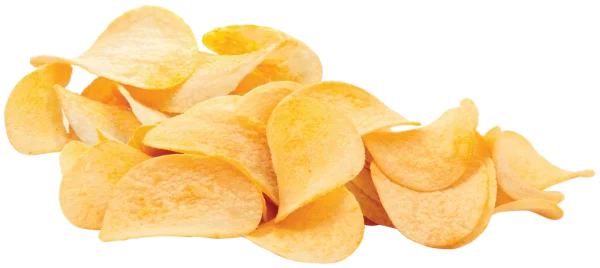 Pile of Golden Potato Chips PNG Transparent Background