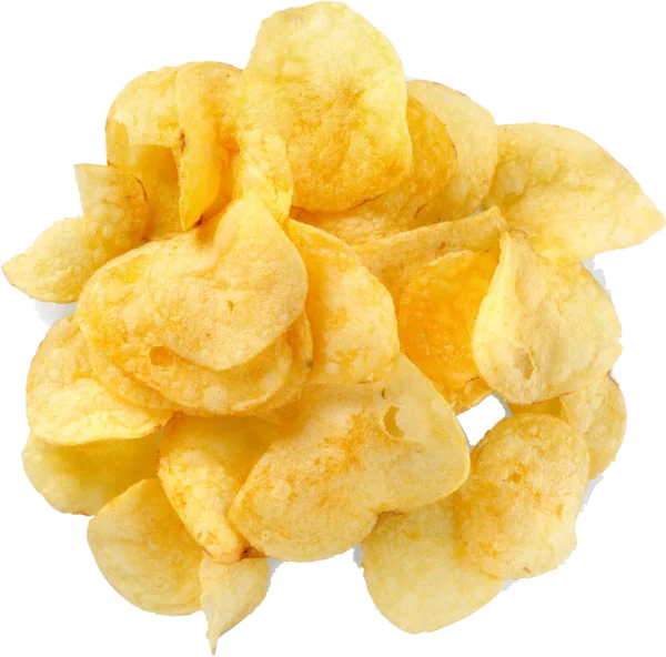 Potato Chips Pile PNG Transparent Background