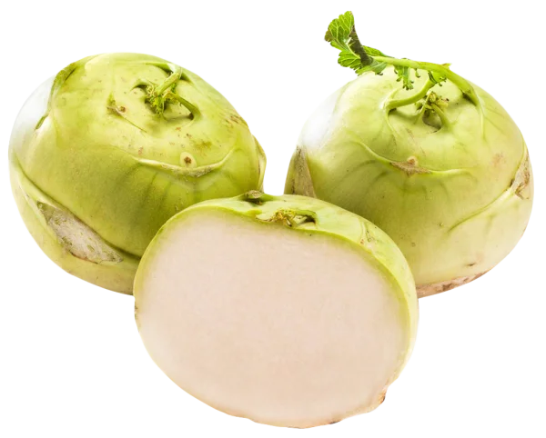Fresh Kohlrabi Vegetables PNG Transparent Background