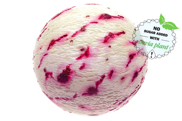 Berry Swirl Ice Cream Scoop No Sugar Added PNG