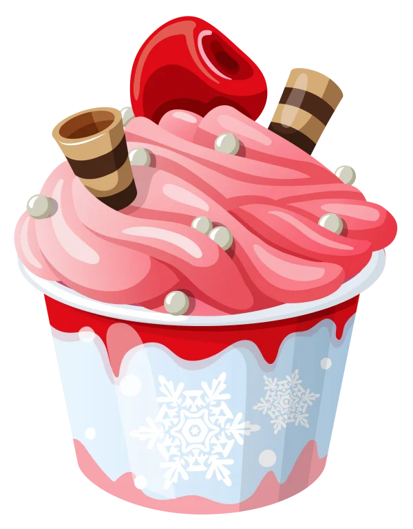 Pink Frosting Dessert Cup Transparent Background