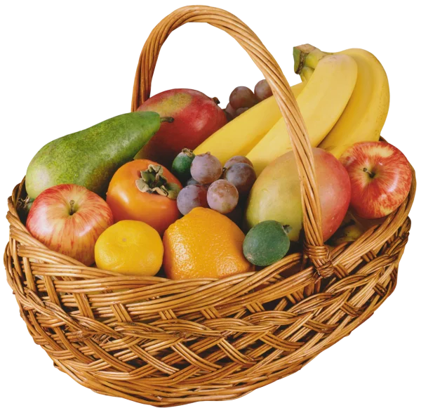 Assorted Fruit Basket PNG Transparent Background