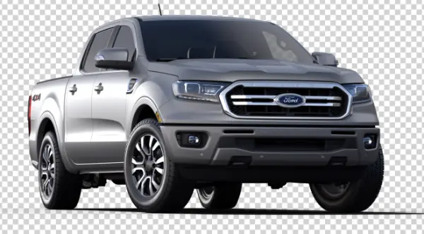 Gray Ford Ranger Pickup Truck Transparent Background PNG