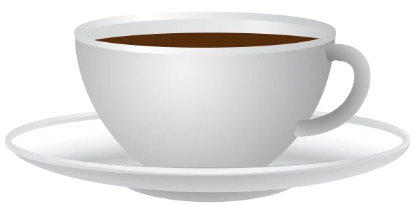 Coffee Cup with Saucer PNG Transparent Background