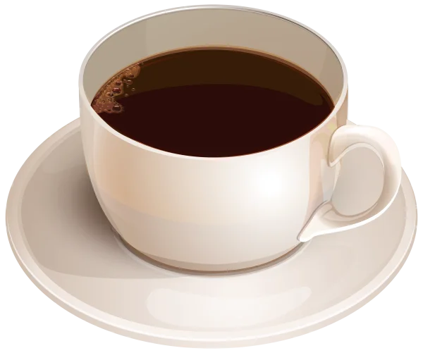 Coffee Cup with Saucer PNG Transparent Background