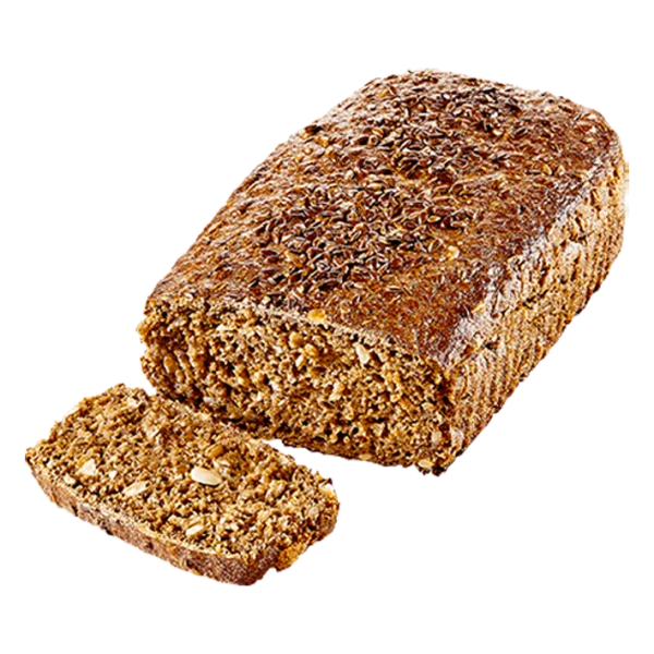 Whole Grain Bread Loaf with Slice PNG Transparent Background