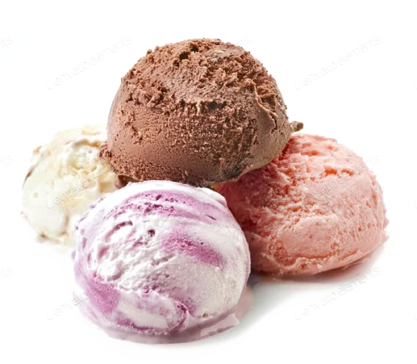 Mixed Ice Cream Scoops PNG Transparent Background