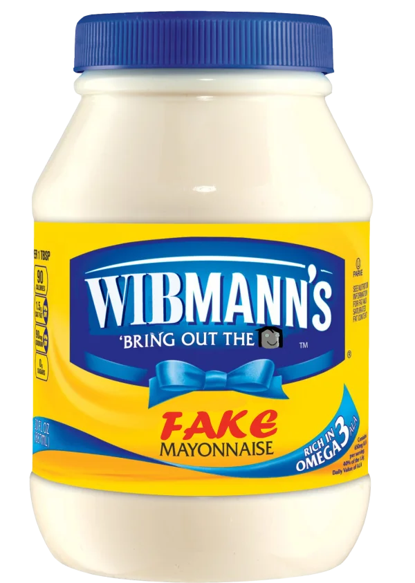 Wibmann's Fake Mayonnaise Jar PNG Transparent Background