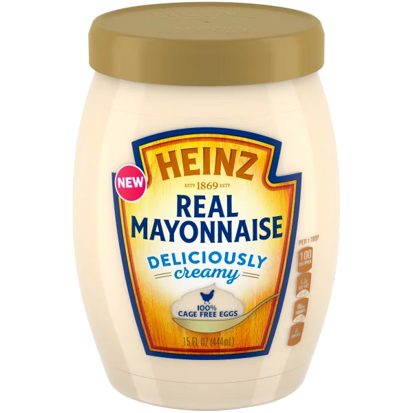 Heinz Real Mayonnaise Jar PNG Transparent Background