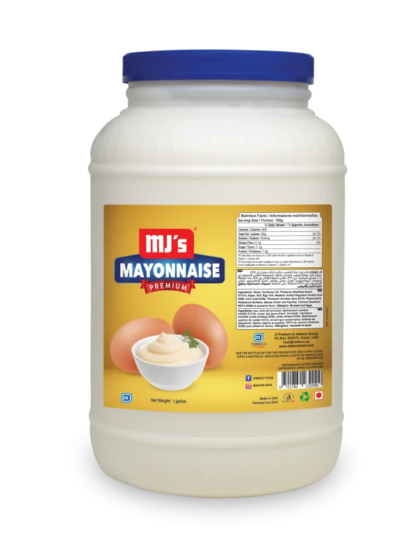 MJ's Premium Mayonnaise 1 Gallon Container PNG