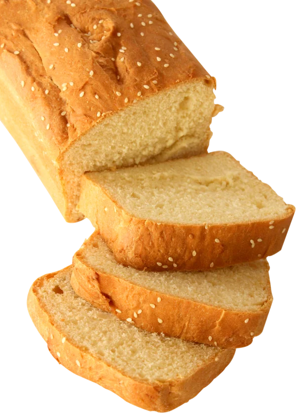 Sliced White Bread Loaf with Sesame Seeds PNG