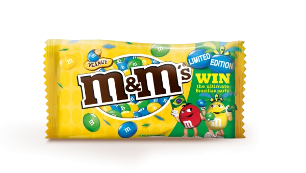 M&M's Peanut Limited Edition Brazilian Party Candy Bag PNG