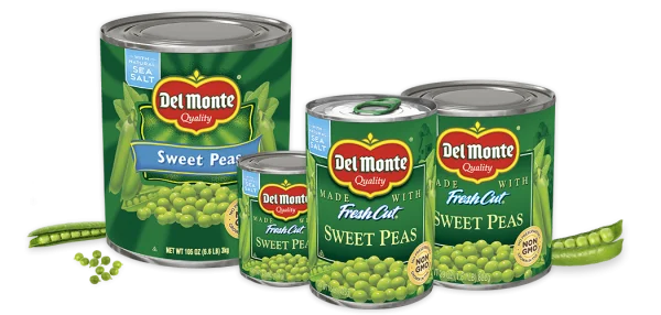Del Monte Sweet Peas Cans PNG Transparent Background