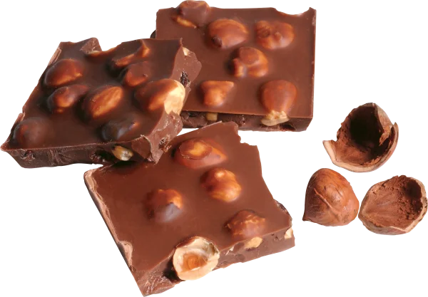 Hazelnut Milk Chocolate Pieces PNG Transparent