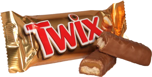 Twix Chocolate Bar and Wrapper PNG Transparent