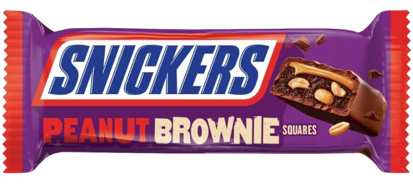 Snickers Peanut Brownie Squares Bar PNG Transparent Background